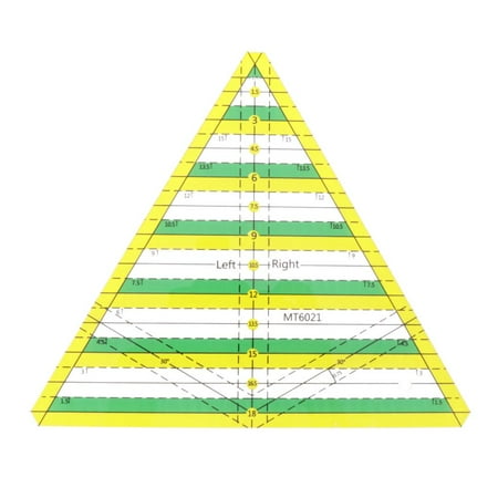 Quilting Ruler, Acrylic ' Ruler with Patented Double Colored Grid Lines ...