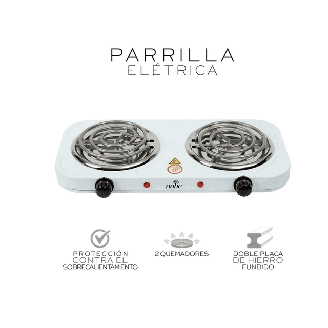 Parrilla Electrica de Acero Inoxidable 45cmx22cm