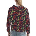 thumbnail image 7 of Wukai Red Chili Print Womens Hoodies Fleece Sweatshirts Long Sleeve Sweaters Pullover Fall Outfits Winter Clothes-Small, 7 of 7