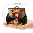 thumbnail image 2 of Turkey Stylish Minimalist Coin Purse with 0.7 Microfiber Zinc Alloy Jaws, 4.3x4.7 inches - Ideal for Your Essentials, 2 of 7