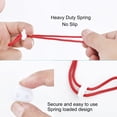 thumbnail image 5 of Unique Bargains 8pcs Plastic Spring Cord Locks Rope Fastener Double Holes Toggle Stoppers Sliders for Backpack Shoelaces, White, 5 of 6