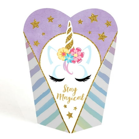 - Rainbow Unicorn - Magical Unicorn Baby Shower or Birthday Party Favors - Gift Favor Boxes for Women - Set of 12