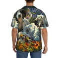 thumbnail image 5 of Fotbe Sunflower Field Spotted Dog print Short Sleeve Button Down Shirts for Men Casual Summer Beach Wrinkle Free Shirt-X-Large, 5 of 7