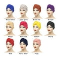 thumbnail image 3 of Women Knotted Turban Hat African Turban Beanie Pre-Tied Bonnet Cap Headwrap, 3 of 5
