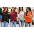 thumbnail image 5 of WUJINXIA Women's Long Sleeve Tunic Tops Casual Round Neck T-Shirts Front Twist Top, 5 of 7