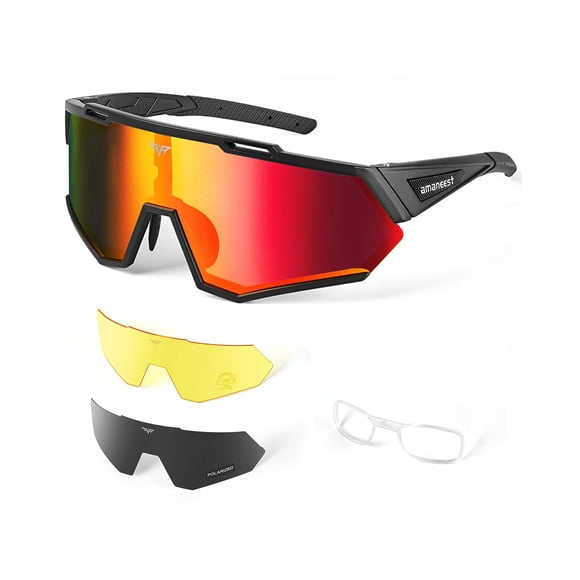 Gafas de sol deportivas AMANEEST con protección UV para hombres y mujeres