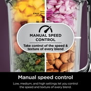 Ninja Detect Kitchen System 72-Oz Blender, Feed Chute with Slicing & Shredding Disc, 3 Speeds, Smoothies, Crush, Chop, Dough, BlendSense Technology, 1700PW, TB400WM Silver