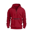 thumbnail image 3 of JAJAHO Cargo Hoodies For Kids Boys Quarter Zip Long Sleeve Hooded Sweatshirts With Zipper Pockets 5-16Y, 3 of 7
