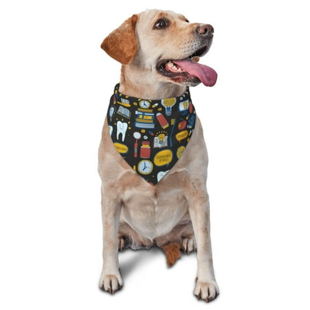 Xecao Teeth for Pet Bandana - A Stylish Triangle Accessory for Small to Large Dogs Puppies and Cats