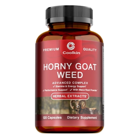 Horny Goat Weed Capsules - with Maca Root, Tribulus - Testosterone Booster, Energy & Endurance Support - 120 Capsules