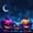 Purple Blue 01, variant on Feelyou Halloween Pumpkin Twin Comforter Sets, Spooky Cartoon Bedding Set, Black Reversible, 2-Piece, 1 Comforter and 2 Pillowcases
