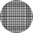 thumbnail image 1 of Ahgly Company Indoor Round Patterned Dark Gray Area Rugs, 4' Round, 1 of 6