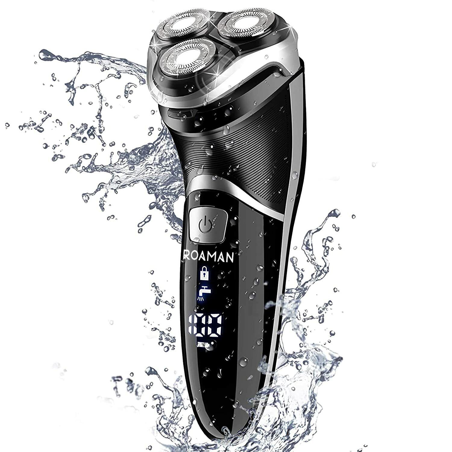 Men's Electric Razor ROAMAN Rechargeable Wet Dry Electric Shaver with