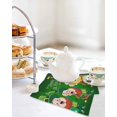 thumbnail image 4 of St. Patrick's Day Kitchen Dish Towels for Drying Dishes Set of 3, Lucky Shamrock Gnomes Beer Coin Wood Green Waffle Weave Microfiber Hand Tea Bathroom Towels Quick Dry & Absorbent Towel 12x12, 4 of 7