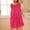 Hot Pink, variant on Clearance Clothes Under 10.00 TMOYZQ Women's Vintage Solid Nightgowns Lightweight Short Sleeve Ice Silk Night Dress Casual Lace Neckline Non See Through Sleep Dress