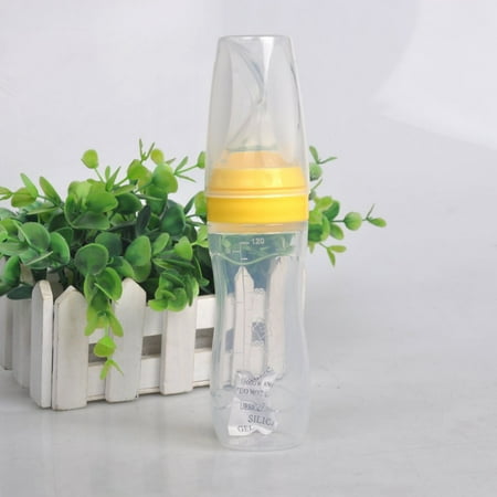 Baby Food Dispensing Spoon Silicone Squeeze Rice Cereal Baby