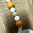 thumbnail image 6 of Parisloft Harvest Pumpkin Wood Bead Garland with Tassels Decor, Harvest Bead Garlands, Farmhouse Rustic Festive Prayer Beads Decor, 19.5"L, 6 of 8