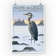 thumbnail image 2 of Havre De Grace, Maryland, Blue Heron in Fog (9x12 Wall Art Print, Home Decor), 2 of 3