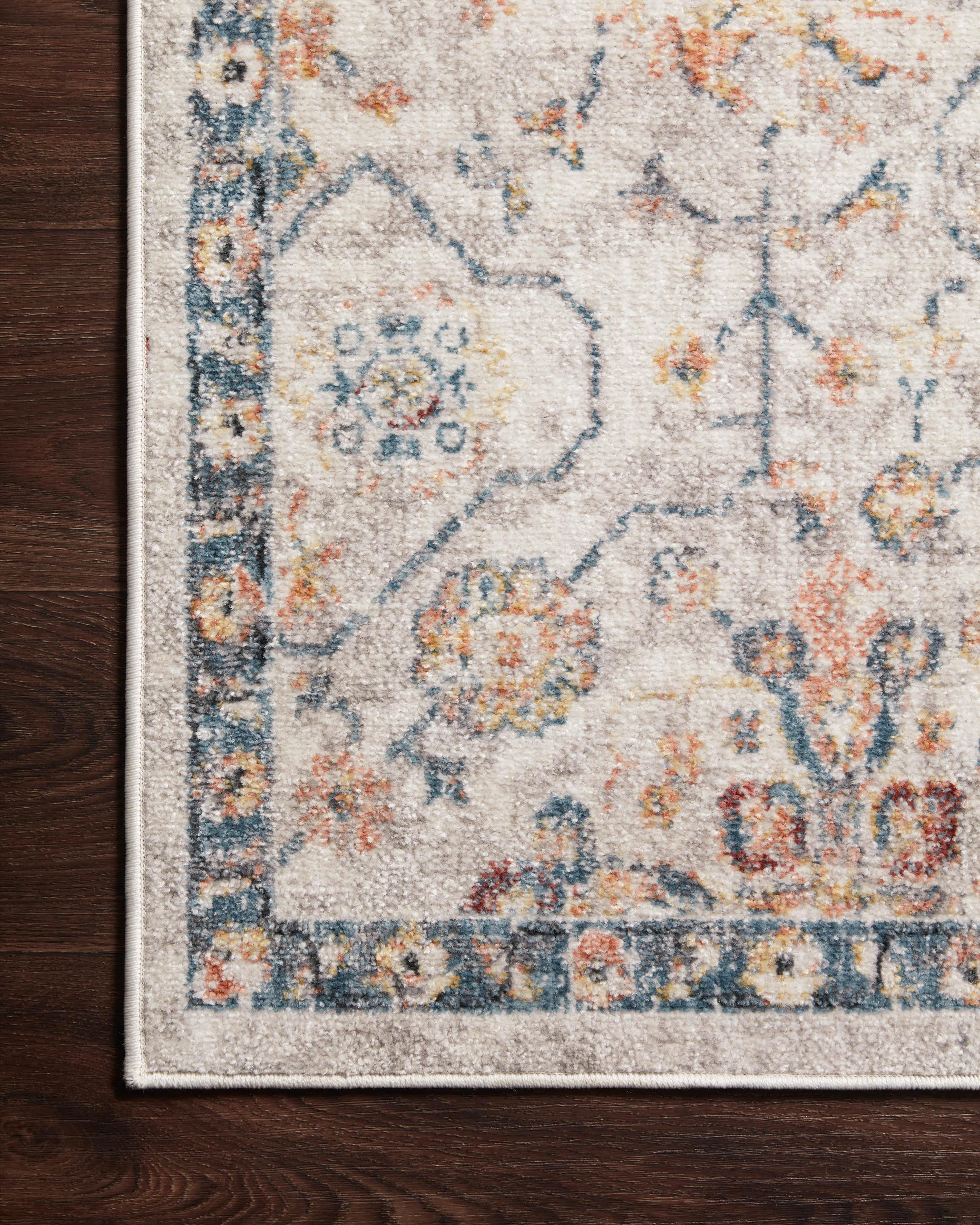 Loloi Cassandra Collection CSN-03 Dove / Navy Oriental Area Rug 5'-3" x 7'-9"