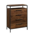 thumbnail image 4 of Sauder Nova Loft 4-Drawer Bedroom Dresser with Open Shelf, Grand Walnut Finish, 4 of 10