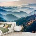 thumbnail image 2 of Peel and Stick Wallpaper Waterproof Scenic mountain landscape View Black Forest Germany covered fog Wall Mural Decor Self Adhesive and Removable 69in x 98in, 2 of 8