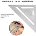 thumbnail image 2 of 7 Inch Triangle Square Angle Ruler, Aluminum Square Triangle Measurement, Aluminum Triangle Ruler JU, 2 of 7