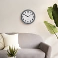 thumbnail image 4 of HOMETRENDS Basic Indoor 8.8-inch Gray Analog Round Wall Clock, 4 of 7