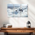thumbnail image 2 of Elephant Stock Flying Luxury Private Jet Wall Art - Horizontal Multi Panel Canvas - Living Room Wall Decor - Transportation Multi Panel - Silver And Gray Decor - 23" x 14", 2 of 4