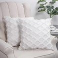 thumbnail image 2 of Boho Plush Throw Pillow Covers, Decorative Pillows Cases for Couch 20x20 Set of 2, Velvet Cushion Covers for Living Room Bed Sofa Home Bedding, 2 of 4