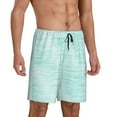 thumbnail image 2 of Kdxio Blue Bright Print Mens Sleep Shorts Bottoms Soft Comfy Pajama Wear Pants with Drawstring Pockets, 2 of 7