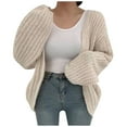 thumbnail image 2 of Crochet Cardigan Sweaters for Women 2025 Long Sleeve Open Front Drop Shoulder Loose Crochet Knit Sweater Cardigans, 2 of 5