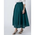 thumbnail image 6 of Moomaya Exclusive Midi Box Pleat Skirt with Side Pocket, Fabric Belt & Zipper Victorian Elegance, 6 of 6