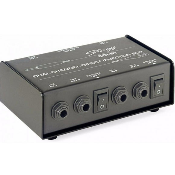 Stagg SDI-ST 2-Channel Passive DI Box with Mono/Stereo Switch