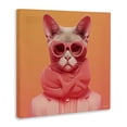 thumbnail image 2 of Stupell Industries Contemporary Retro Glasses Cat on Orange Canvas Art, 24 x 24, by Roozbeh, 2 of 8