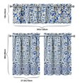 thumbnail image 4 of Vintage Blooming Curtains 36 Inch - 3 Panel Rustic Farmhouse Set with Bohemian Floral Design, Rod Pocket Kitchen Window Treatment Decor, 4 of 4