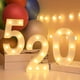 thumbnail image 2 of 1 pieza de luz decorativa en forma de letra, propuesta de propuesta, luces de cumpleaños, decoraciones festivas para fiestas, luces navideñas para exteriores, decoración de árboles de Navidad, decorac, 2 of 4