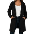 thumbnail image 2 of JOANKDMI Long Zip Up Hoodie Jackets for Women Drawstring Waist Tunic Sweatshirts Long Sleeve Casual Fall Winter Outerwear Coats Athletic Running Activewear Tops, 2 of 9