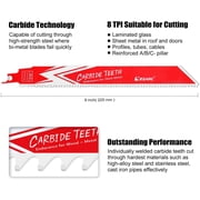EZARC 9 in. Carbide Reciprocating Saw Blade 8 TPI 1 pk