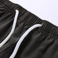 thumbnail image 5 of Men's Candy Color Board Shorts - Solid Color Lace-Up Beach Swim Trunks, Quick-Dry Nylon/Spandex Blend, 5 of 5