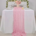 thumbnail image 4 of Cheesecloth Table Runner, 13Ft Pink Long Cheese Cloth Boho Gauze Table Runner for Wedding Bridal Baby Shower Birthday Holiday Party Sheer Table Decorations,1 Pcs, 4 of 6