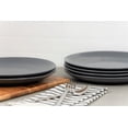 thumbnail image 2 of 10 Strawberry Street Wazee Matte 10.5" Coupe Stoneware Dinner Plate, Set of 6, Charcoal Gray, 2 of 4