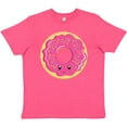 thumbnail image 3 of Inktastic Hot Pink Donut Youth T-Shirt, 3 of 5