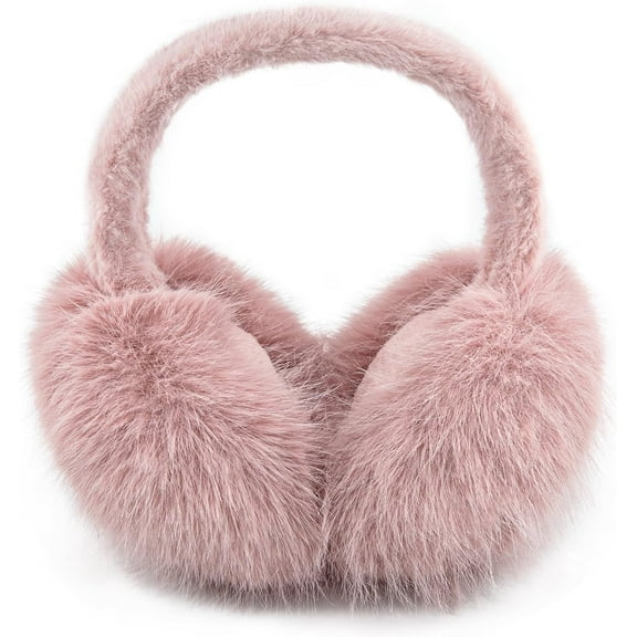 1Pcs Ear Muffs for Winter Women Girls Faux Fur Fuzzy Earmuffs Foldable Ear Warmer Fleece Lining Ear Covers
