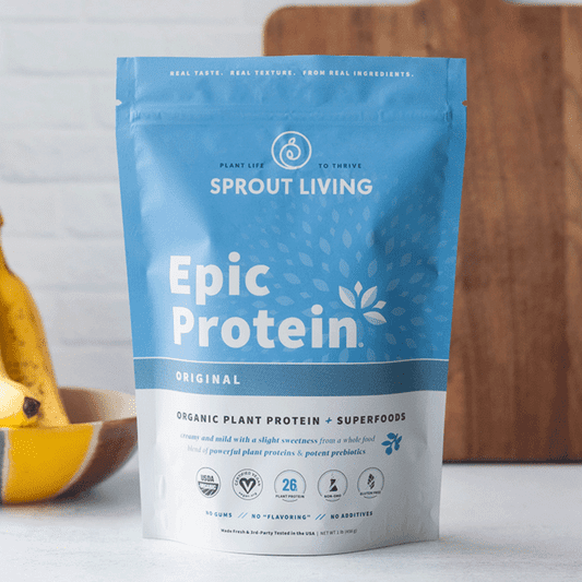 Sprout Living Epic Protein | Organic Plant Protein, Superfoods, Original (unflavored) 1 lb