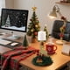 thumbnail image 4 of Hogar y cocina, Decoración del hogar, Decoración navideña, Candelabro navideño de metal con diseños de renos y corazones, centro de mesa, decoración navideña con corona y frutos rojos, portavelas de h, 4 of 6