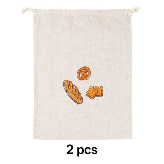 AUQ 2 Pcs Bread Bags,Versatile Reusable Bread Bag,Eco-Friendly Reusable Ziploc Bags