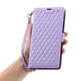 thumbnail image 4 of Crossbody Wrist Strap Flip Phone Case for Samsung Galaxy S24 Plus, Girls PU Leather Shockproof Protection Card Slots Magnetic Closure Kickstand Wallet Case for S24 Plus, Purple, 4 of 8