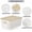 Cream White, variant on Small Plastic Storage Bins with Bamboo Lids 5.2qt Stackable Box Basket Pantry Decorative Containers Cute with Lable for Organizing Desktop Closet Office Gray of 6 packs 10 * 7.2 * 4.1'’
