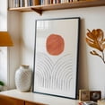 thumbnail image 5 of Terracotta sun and arches - Drawing Abstract Minimalist Geometric Modern Art Sunset Line Art Boho Black Framed Wall Art Print 5 x 7 inches, 5 of 8
