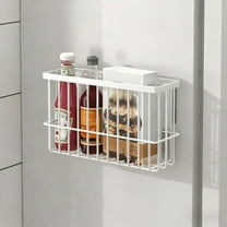 Honmine Magnetic Basket for Refrigerator, Laundry Lint Collector and Dryer Ball Storage Rack, Multi-Purpose Organizer for Kitchen, Office, Cabinet Storage